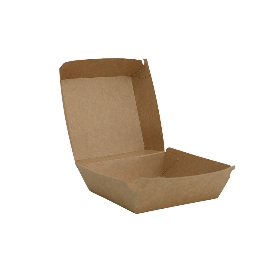 BURGER BOX XXL KRAFT PLASTIC FREE